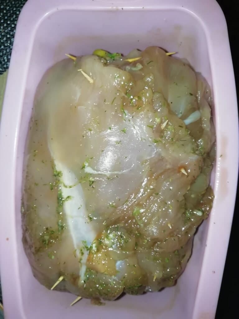 Baked Chicken Breast &amp; Pea Roll
