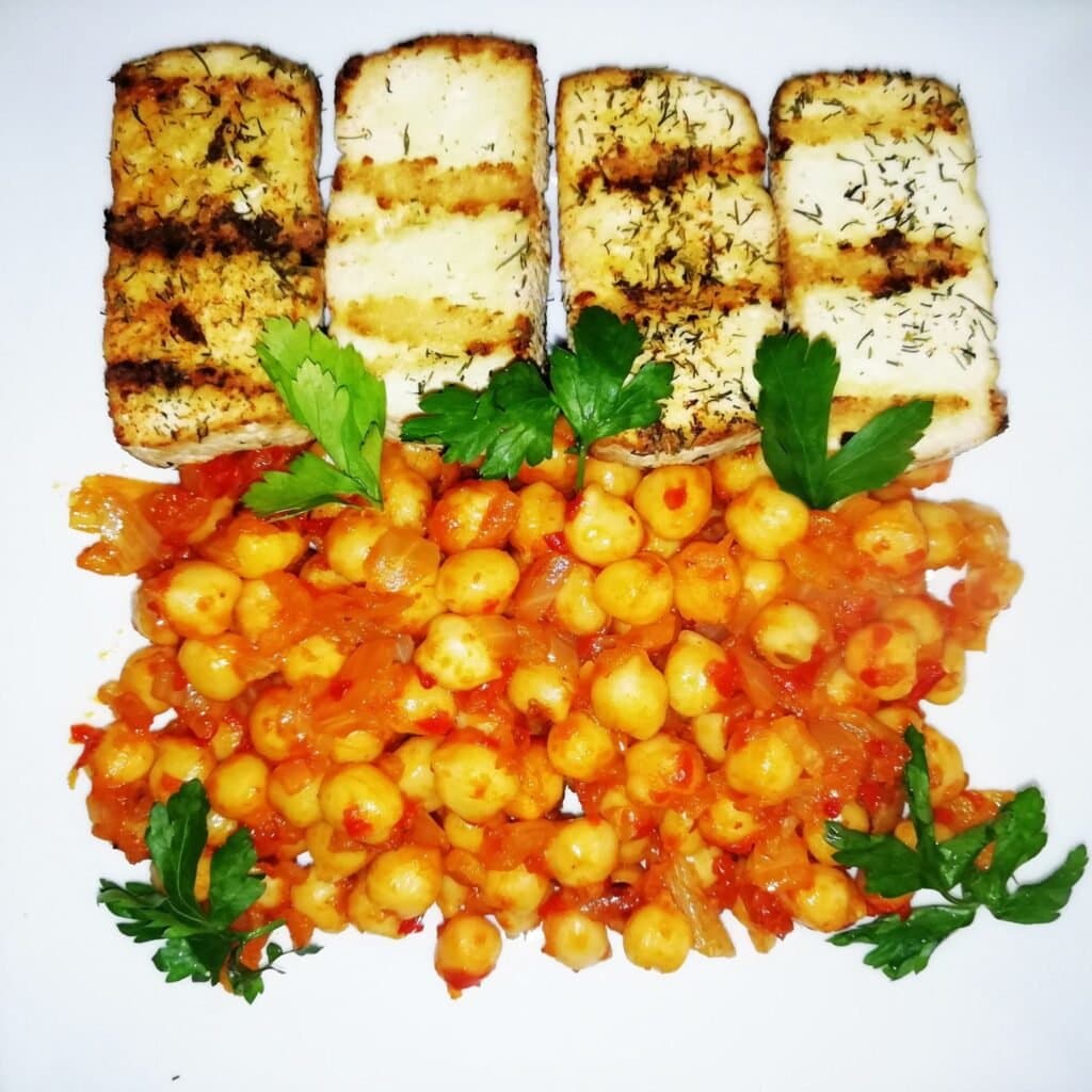 Năut la tigaie cu tofu pe grill - foto 5