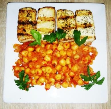 Năut la tigaie cu tofu pe grill - foto 6